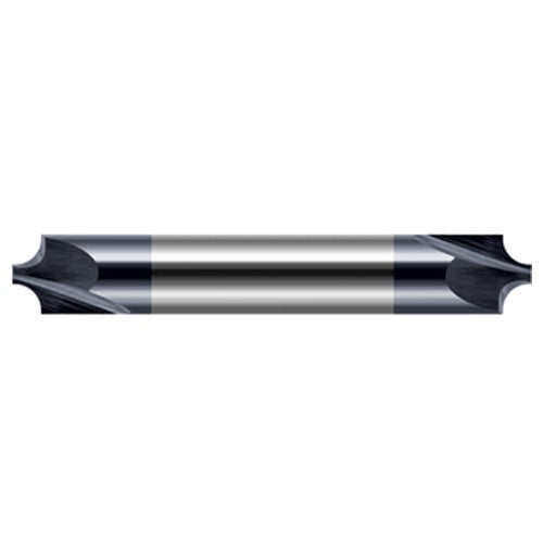 Corner Rounding End Mills - 0.2500″ (1/4″) Radius × 0.1070″ Pilot Diameter Carbide 5° Flare Corner Rounding End Mill DE, 4 Flutes, AlTiN Coated - Exact Tooling