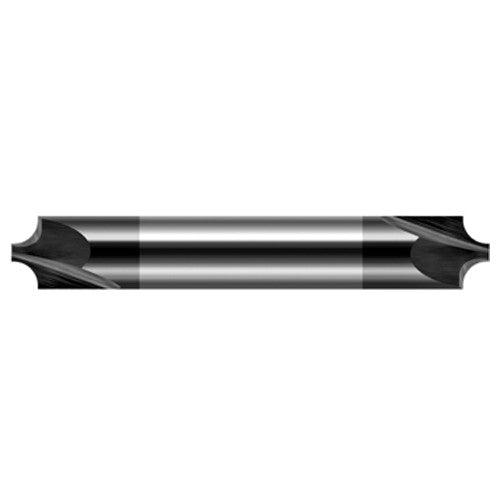 Corner Rounding End Mills - 0.0930″ (3/32″) Radius × 0.0470″ (3/64″) Pilot Diameter Carbide Corner Rounding End Mill DE, 2 Flutes, Amorphous Diamond Coated