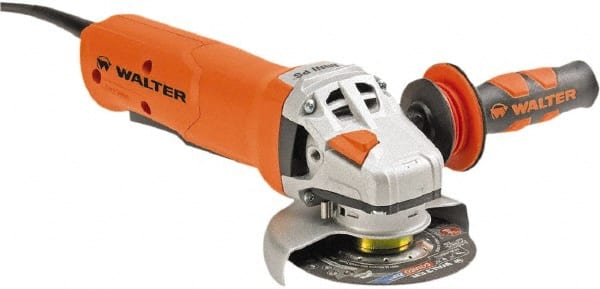 WALTER Surface Technologies - 4" Wheel Diam, 10,500 RPM, Corded Angle & Disc Grinder - 5/8-11 Spindle - Exact Tooling