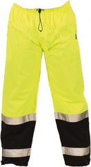 Tingley - Size S Polyurethane on 75 Denier Ripstop Polyester High-Visibility Pants - Snap Closure, No Pockets, 32" to 34" Waist, 28" Inseam, Yellow/Green, ANSI 107-2015 Class E - Exact Tooling