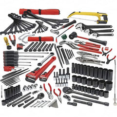 Proto - 172 Piece 1/4, 3/8 & 1/2" Drive Mechanic's Tool Set - Comes in Roller Cabinet - Exact Tooling