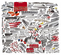 Proto - 833 Piece 1/4, 3/8, 1/2 & 3/4" Drive Master Tool Set - Comes in Workstation - Exact Tooling