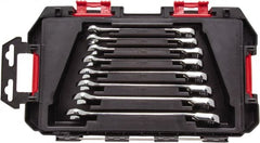 Blackhawk by Proto - 7 Piece, 10mm to 16mm, Reversible Ratcheting Combination Wrench Set - Metric Measurement Standard, Chrome Finish, Comes in Case - Exact Tooling