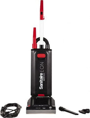 Sanitaire - Single Motor Quiet & Upright Vacuum Cleaner - 12" Cleaning Width, 10" Amps, Ergonomic Handle, Black - Exact Tooling