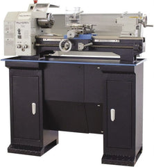 Palmgren - 10" Swing, 21-5/8" Between Centers, 115 Volt, Single Phase Bench Lathe - 4MT Taper, 1 hp, 150 to 2,400 RPM, 1" Bore Diam, 23" Deep x 19" High x 50" Long - Exact Tooling