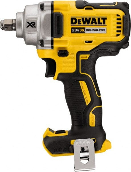 DeWALT - 1/2" Drive 20 Volt Mid-Handle Cordless Impact Wrench & Ratchet - 2,000 RPM, 0 to 3,100 BPM, 330 Ft/Lb Torque, Lithium-Ion Batteries Included - Exact Tooling