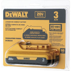 DeWALT - 20 Volt Lithium-Ion Power Tool Battery - 3 Ahr Capacity, 1 hr Charge Time, Series 20V Max - Exact Tooling