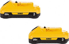 DeWALT - 20 Volt Lithium-Ion Power Tool Battery - 3 Ahr Capacity, 1 hr Charge Time, Series 20V Max - Exact Tooling