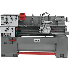 Jet - 14" Swing, 40" Between Centers, 230 Volt, Single Phase Bench Lathe - 5MT Taper, 3 hp, 40 to 1,800 RPM, 1-1/2" Bore Diam, 46" Deep x 28" High x 74-5/8" Long - Exact Tooling