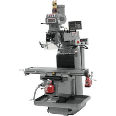 Jet - 54" Table Width x 12" Table Length, Variable Speed Pulley Control, 3 Phase Knee Milling Machine - NST40 Spindle Taper, 5 hp - Exact Tooling