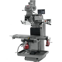 Jet - 54" Table Width x 12" Table Length, Variable Speed Pulley Control, 3 Phase Knee Milling Machine - NT40 Spindle Taper, 5 hp - Exact Tooling