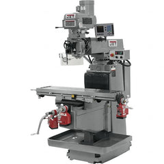 Jet - 54" Table Width x 12" Table Length, Variable Speed Pulley Control, 3 Phase Knee Milling Machine - NST40 Spindle Taper, 5 hp - Exact Tooling