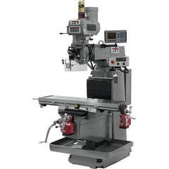 Jet - 54" Table Width x 12" Table Length, Variable Speed Pulley Control, 3 Phase Knee Milling Machine - NST40 Spindle Taper, 5 hp - Exact Tooling