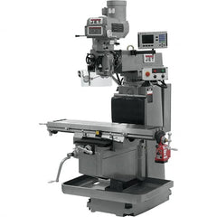 Jet - 54" Table Width x 12" Table Length, Variable Speed Pulley Control, 3 Phase Knee Milling Machine - NST40 Spindle Taper, 5 hp - Exact Tooling
