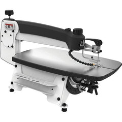 Jet - 3/4" Stroke Length, 2" Depth of Cut, Scroll Saw - 400 to 1,550 Strokes per min, Includes Foot Switch - Exact Tooling
