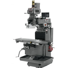 Jet - 54" Table Width x 12" Table Length, Electronic Variable Speed Control, 3 Phase Knee Milling Machine - NST40 Spindle Taper, 5 hp - Exact Tooling