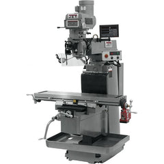Jet - 54" Table Width x 12" Table Length, Electronic Variable Speed Control, 3 Phase Knee Milling Machine - NST40 Spindle Taper, 5 hp - Exact Tooling