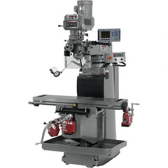 Jet - 54" Table Width x 12" Table Length, Electronic Variable Speed Control, 3 Phase Knee Milling Machine - R8 Spindle Taper, 5 hp - Exact Tooling