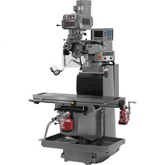Jet - 54" Table Width x 12" Table Length, Electronic Variable Speed Control, 3 Phase Knee Milling Machine - R8 Spindle Taper, 5 hp - Exact Tooling