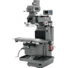 Jet - 54" Table Width x 12" Table Length, Electronic Variable Speed Control, 3 Phase Knee Milling Machine - NST40 Spindle Taper, 5 hp - Exact Tooling