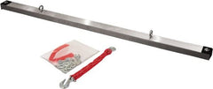 Sweepex - 48" Long Magnetic Sweeper Bar - 2" Wide x 2" High, 1 to 2" Clearance - Exact Tooling