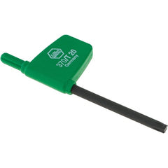 Wiha - T20 Torx Key - Flag-Style, 45mm Length Under Head, 3.1" OAL - Exact Tooling