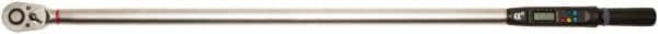 Proto - 3/4" Drive Electronic Torque Wrench - 30 Ft/Lb to 600 Ft/Lb Torque, 0.1 Ft/Lb Graduation, Angle Head - Exact Tooling