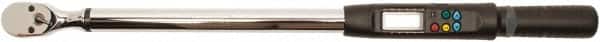 Proto - 1/2" Drive Electronic Torque Wrench - 12-1/2 Ft/Lb to 250 Ft/Lb Torque, 0.1 Ft/Lb Graduation, Ratchet Head - Exact Tooling