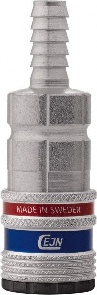 CEJN - Hose Barb ARO Pneumatic Hose Safety Coupler - Steel Zinc Plated, 1/4" Body Diam, 1/4" Hose ID - Exact Tooling