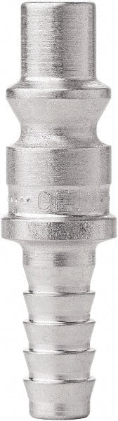 CEJN - Hose Barb ARO Pneumatic Hose Connector - Steel Zinc Plated, 1/4" Body Diam, 3/8" Hose ID - Exact Tooling