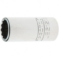 Proto - 3/8" Drive, Intermediate Hand Socket - 12 Points, 1-33/64" OAL, Steel, Full Polish Finish - Exact Tooling
