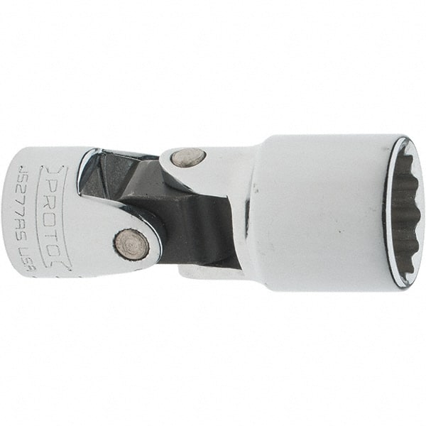 Proto - 5/8", 3/8" Drive, Intermediate Hand Socket - 12 Points, 2-1/4" OAL, Steel, Full Polish Finish - Exact Tooling