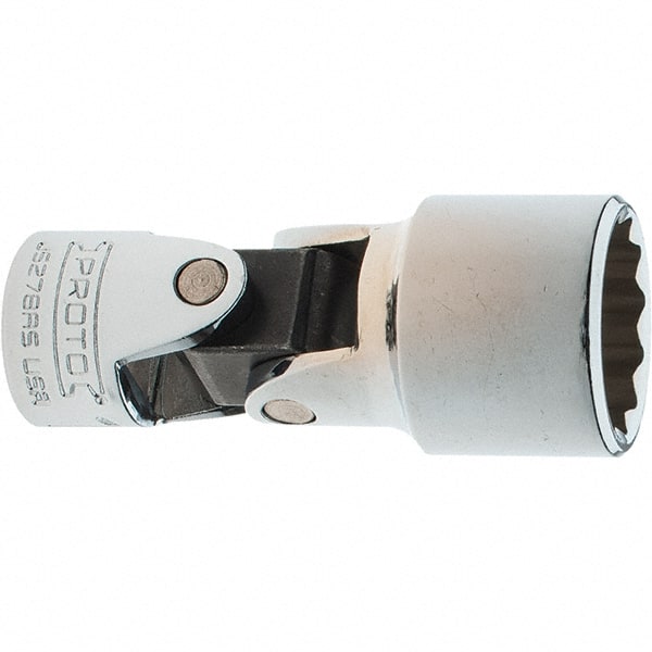 Proto - 11/16", 3/8" Drive, Intermediate Hand Socket - 12 Points, 2-1/4" OAL, Steel, Full Polish Finish - Exact Tooling