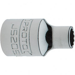Proto - 9/32", 3/8" Drive, Intermediate Hand Socket - 12 Points, 1-15/64" OAL, Steel, Full Polish Finish - Exact Tooling
