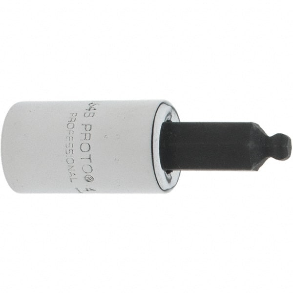Proto - 1/4" Drive, 9/64" Hex Bit Socket - 1-1/2" OAL, 1.047" Bit Length, Ball End - Exact Tooling
