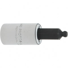 Proto - 1/4" Drive, 9/64" Hex Bit Socket - 1-1/2" OAL, 1.047" Bit Length, Ball End - Exact Tooling