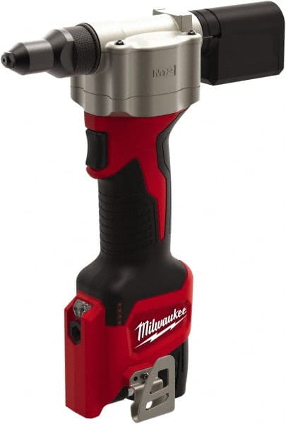 Milwaukee Tool - All up to 3/16" Closed End Rivet Capacity , 2,000 Lb Pull Force Cordless Electric Riveter - 0.8" Stroke Length, 12 Volt, Mandrel Collection, Bare Tool Battery Included - Exact Tooling