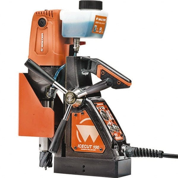 WALTER Surface Technologies - 1/2" Chuck, Portable Electromagnetic Drill Press - 600 RPM, 8 Amps, 850 Watts, 120 Volts - Exact Tooling