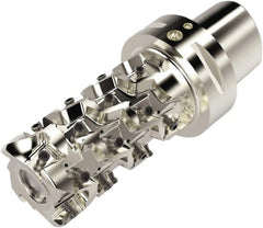 Seco - 50mm Cut Diam, 153mm OAL, Indexable Square Shoulder Helical End Mill - LO.. 12 Inserts, C6 Modular Connection, 90° Lead Angle, Through Coolant, Series Square T4-08 - Exact Tooling