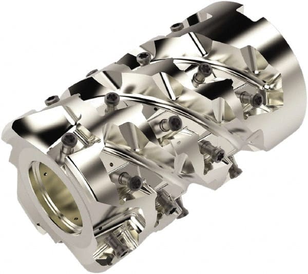 Seco - 28 Inserts, 2-1/2" Cut Diam, 1" Arbor Diam, 3.18" Max Depth of Cut, Indexable Square-Shoulder Face Mill - 90° Lead Angle, 163mm High, LOEX12.. Insert Compatibility, Through Coolant, Series Square T4-12 - Exact Tooling