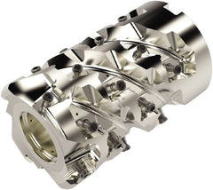 Seco - 28 Inserts, 2-1/2" Cut Diam, 1" Arbor Diam, 3.18" Max Depth of Cut, Indexable Square-Shoulder Face Mill - 90° Lead Angle, 163mm High, LOEX12.. Insert Compatibility, Through Coolant, Series Square T4-12 - Exact Tooling