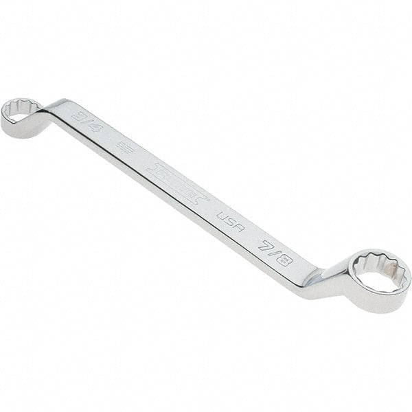 Proto - 3/4" x 7/8" 12 Point Box Wrench - Double End, 1-1/16" Head Diam x 1-1/4" Head Thickness, 11-1/2" OAL, Steel, Polished Finish, 15° Offset - Exact Tooling