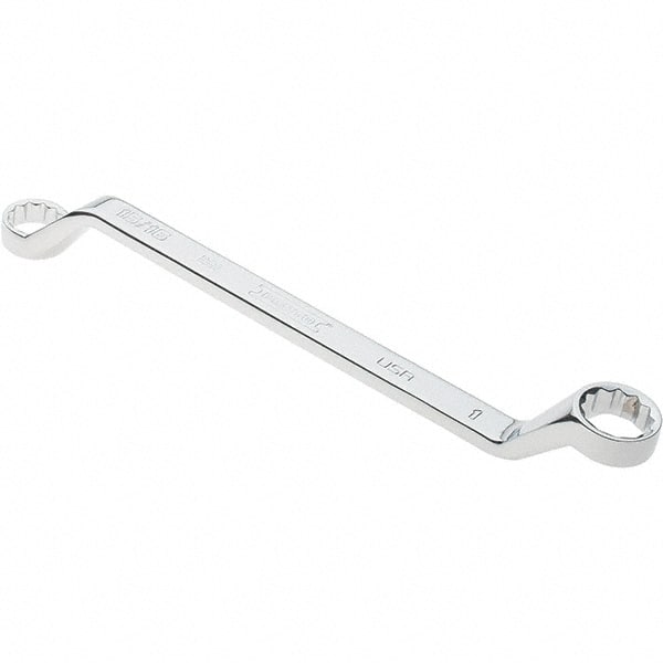 Proto - 15/16" x 1" 12 Point Box Wrench - Double End, 1-11/32" Head Diam x 1-7/16" Head Thickness, 14" OAL, Steel, Polished Finish, 15° Offset - Exact Tooling