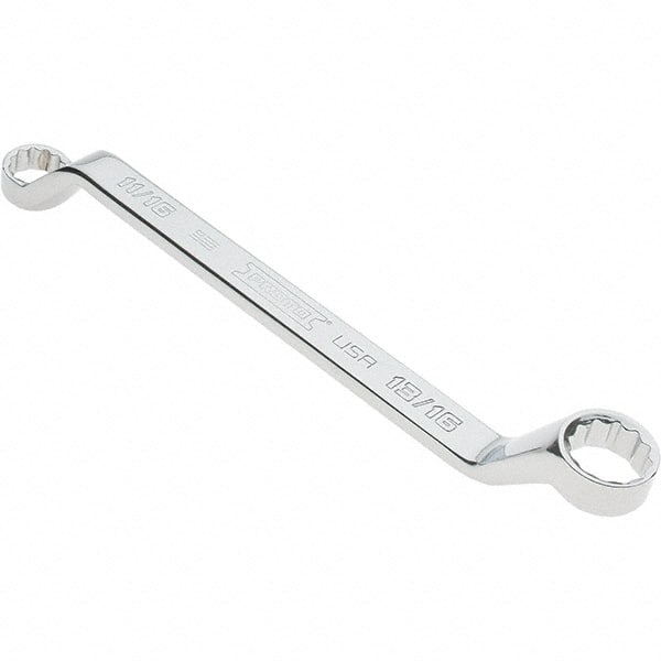 Proto - 11/16" x 3/4" 12 Point Box Wrench - Double End, 1" Head Diam x 1-5/32" Head Thickness, 10-51/64" OAL, Steel, Polished Finish, 15° Offset - Exact Tooling
