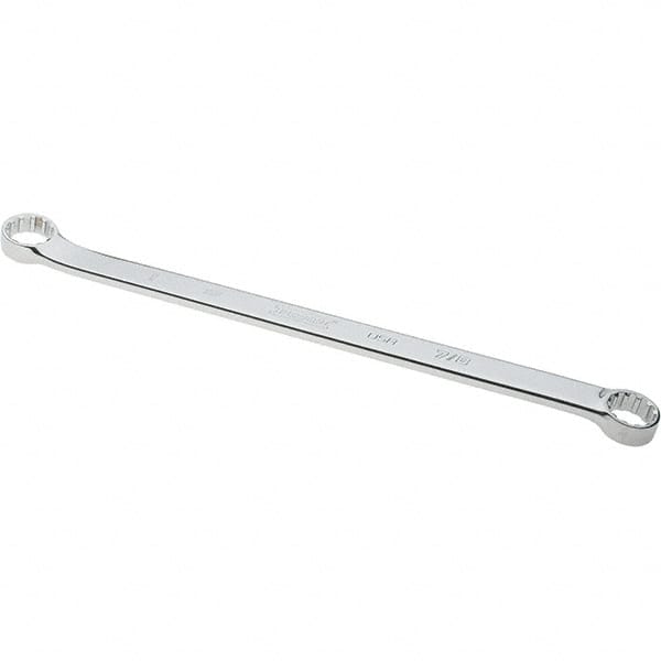 Proto - 7/8" x 1" 12 Point Spline Box Wrench - Double End, 1-17/64" Head Diam x 1-29/64" Head Thickness, 17-3/32" OAL, Steel, Polished Finish, 15° Offset - Exact Tooling