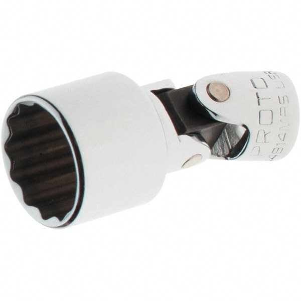 Proto - 1/4" Drive, Standard Hand Socket - 12 Points, 1-17/64" OAL, Steel, Full Polish Finish - Exact Tooling