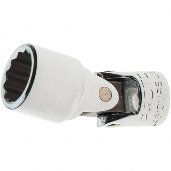 Proto - 1/4" Drive, Standard Hand Socket - 12 Points, 1-17/64" OAL, Steel, Full Polish Finish - Exact Tooling