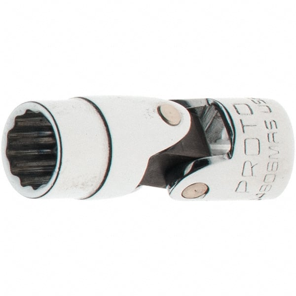 Proto - 1/4" Drive, Standard Hand Socket - 12 Points, 1-17/64" OAL, Steel, Full Polish Finish - Exact Tooling