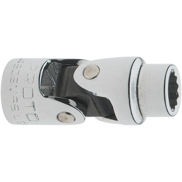 Proto - 1/4" Drive, Standard Hand Socket - 12 Points, 1-17/64" OAL, Steel, Full Polish Finish - Exact Tooling