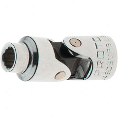 Proto - 1/4" Drive, Standard Hand Socket - 12 Points, 1-17/64" OAL, Steel, Full Polish Finish - Exact Tooling